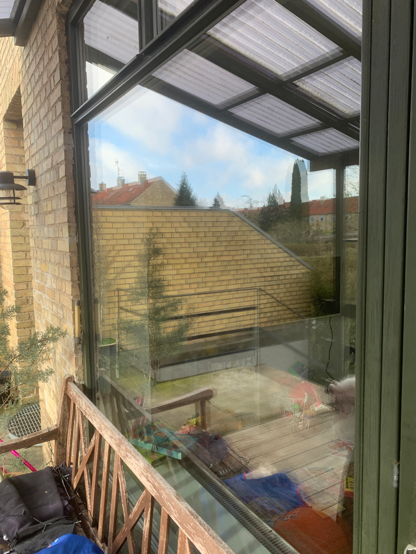 Rent vindue efter pudsning